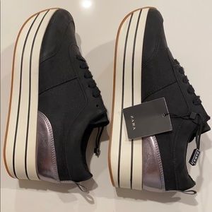 *NWT* Platform black Zara Sneakers
